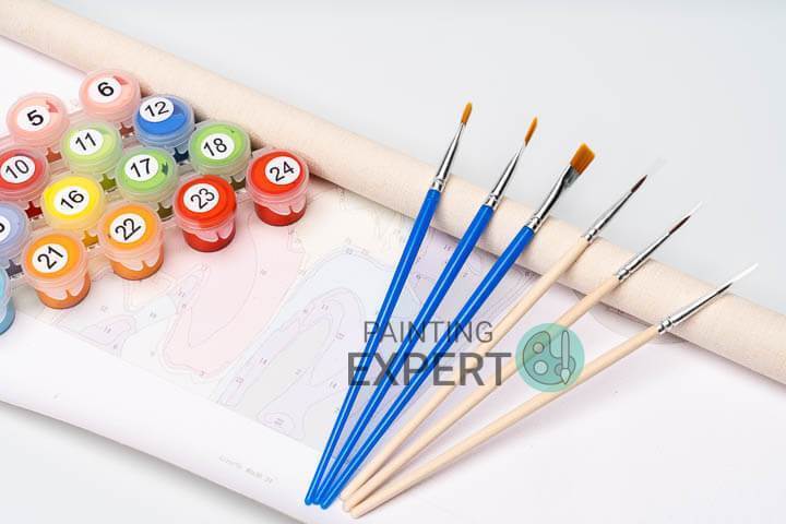 Malowanie po numerach Panda z bambusem - Malowanie po numerach ekspert