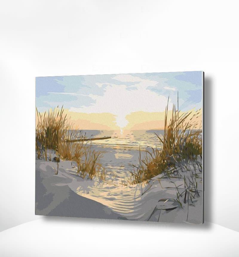 Malowanie po numerach Plaża ze słońcem - Malowanie po numerach ekspert