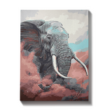 Malowanie po numerach Słoń z Różowym Chmurką - Malowanie po numerach ekspert